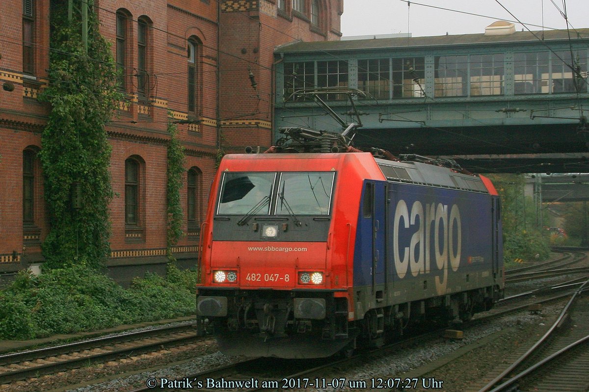 SBB Cargo 482 047 Lz am 07.11.2017 in Hamburg-Harburg
© Patrik´s Bahnwelt